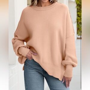 ANRABESS Women Oversized Sweaters Batwing Long Sleeve
